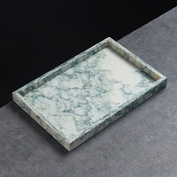 Marbre blanc de Carrare élégant pour plateau Dalle de pierre naturelle ovale pour bijoux Cosmétiques Bougie Tea Light Display