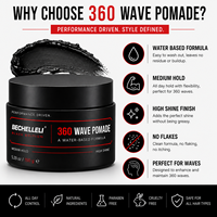Cire coiffante OEM sous marque privée 360 Styles Wave Pomade Extra Hold Firm Cera Para El Cabello pour hommes MOQ