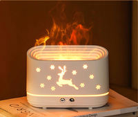 Nouveau 3d Fire Usb Humidificateur Huile Essentielle 230ml Flamme Aroma Diffuseur Portable Humidificateur D'air Avec Simulation Flamme Nuit Lig