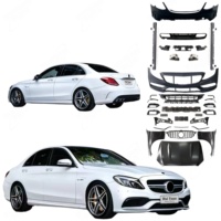 Kits de carrosserie modèle AMG 1:1 pour Benz Classe C W205, mise à niveau du kit de carrosserie C63 avec pare-chocs avant, jupe latérale, capot, garde-boue