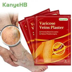 KanyeHB 6PCS वैरिकाज़ नसों पैच पैर Vasculitis Phlebitis मकड़ी विरोधी सूजन Angiitis को हटाने चीनी चिकित्सा मलहम