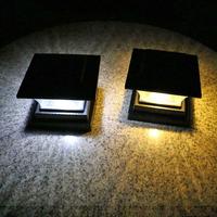 Açık güneş enerjisi LED güverte sonrası ışık Yard kap kare çit peyzaj lambası sütun kafa lambası siyah/altın kaplama