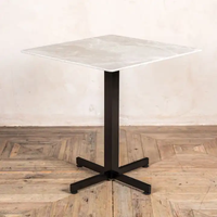 Table carrée en pierre de surface solide artificielle blanche pour restaurant, hôtel, salon, salle à manger, salle VIP