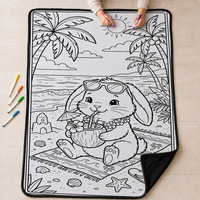 Nouveautés : Couverture personnalisable pour enfants à peindre soi-même, image personnalisée, tapisserie DIY, activité artistique, jeu de liaison familiale, cadeau