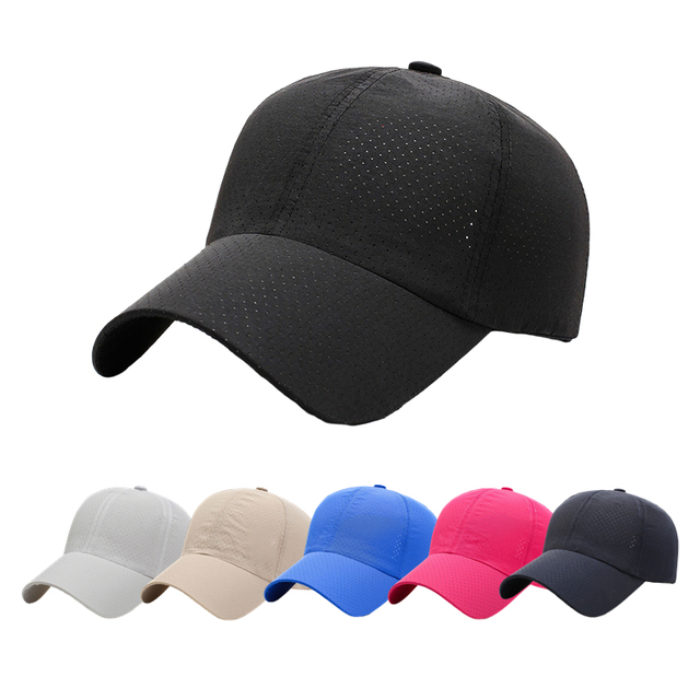 FF1227 Sun Protection Breathable Sports Run Cap Quick Dry Cooling Running Hat Womens Mens Blank Mesh Baseball Cap
