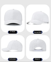 Grosir topi Trucker Snapback Laser berlubang cepat kering topi Golf pola Dot dan kotak-kotak untuk performa olahraga
