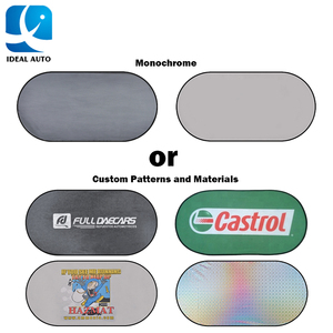 Protection solaire efficace pour la vitre arrière de la voiture, <span class=keywords><strong>pare</strong></span>-soleil en nylon, impression personnalisée ovale, pliable, lavable, installation rapide - Product Image 3