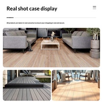 Plancher en composite bois-plastique co-extrudé, anti-corrosion, imperméable, ignifuge, auto-installable, design moderne, extérieur