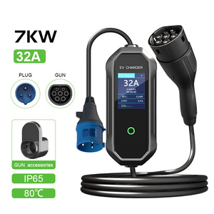 Pistolet de recharge pour véhicules électriques JNTIMUYA 3.5KW/7KW/11KW/22KW Type 2 étanche avec fonctions de sécurité avancées pour une utilisation en extérieur 7KW Universel EV - Product Image 3