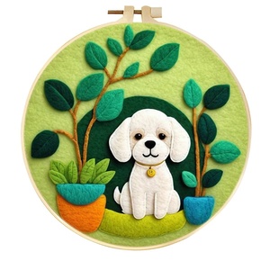 Complete Felt <b>Needle</b> Felting Kit Framed Flower Embroidery Crafts for Cross-Stitching & Needlework - Product Image 5