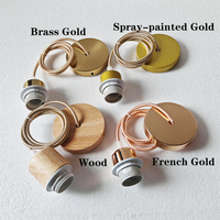 Support de lampe suspendu vintage en plastique DIY E26 E27 avec câble, douille de plafond, base de lampe à demi-dents, abat-jour, lampe suspendue