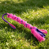 Jouet interactif pour chien de grande taille, en fausse fourrure écologique de haute qualité, couleur arc-en-ciel, avec cordon élastique, pour l'extérieur, pour tirer et mâcher