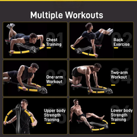Máquina de remo doméstica para entrenamiento abdominal, máquina de ejercicio hidráulica doble para esculpir el cuerpo, entrenador de flexiones portátil