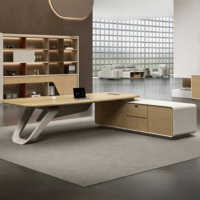 Bureau de direction moderne OEM ODM sur mesure, table de patron de luxe, bureau de direction pour PDG, mobilier de bureau commercial