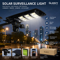 Caméra de surveillance solaire IP65 avec triple objectif panoramique HD 4G, vision nocturne, étanche, Wi-Fi extérieur