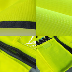 Sıcak satış Hi Vis yansıtıcı güvenlik yelek uzun kollu ve sapanlar iş ve koruyucu amaçlı özelleştirilebilir Logo - Product Image 6