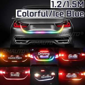 Feux de coffre arrière de voiture 5 modes, multicolores RGB, bande LED dynamique pour frein, clignotant et avertissement, 120cm 150cm - Product Image 1