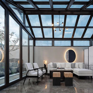 थोक आधुनिक कस्टम सनरूम एल्यूमीनियम फ्रेम थोक कस्टम स्लाइडिंग सख्त इन्सुलेशन वाटरप्रूफ ग्लास हाउस गार्डन सूर्य - Product Image 6
