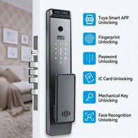 Cerradura Inteligente de Alta Seguridad con Reconocimiento Facial 3D, WiFi Tuya, Nube, Totalmente Automática, Biométrica, Huella Digital, Cerradura Digital para Puerta de Aleación de Aluminio