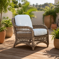 Ensemble de canapé et table en rotin PE moderne et confortable pour jardin, patio, extérieur, aluminium, imperméable, meubles de détente pour cour