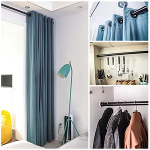 Factory Adjustable Stainless Steel Extendable Telescopic Tension Rod Rail Clothes Towels Shower Curtains Track Poles Rods