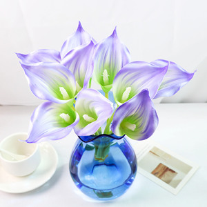 Fleurs artificielles Calla Lily EVA Wen Hope, blanc, rose, jaune, orange, violet, tige unique, accessoires de décoration pour mariage et maison - Product Image 2