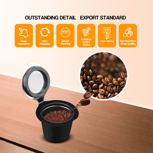 3 capsules de café en plastique rechargeables, dosettes <span class=keywords><strong>Nespresso</strong></span> réutilisables avec filtre en acier inoxydable pour machine à café <span class=keywords><strong>Nespresso</strong></span> - Product Image 5
