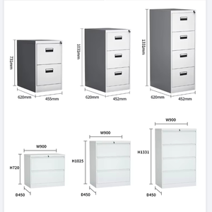 Nhà Máy Giá bên Tủ hồ sơ thép ngăn kéo lưu trữ văn phòng kim loại <span class=keywords><strong>4</strong></span> rộng ngăn kéo tủ thép dọc Tủ hồ sơ, KD - Product Image 5
