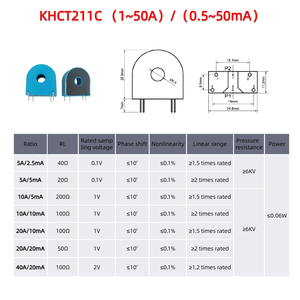 Độ chính xác cao Micro AC hiện tại biến áp khct211c 0.5 ~ 150A hiện tại Cảm biến thu nhỏ cuộn dây CT với giá tốt - Product Image 3