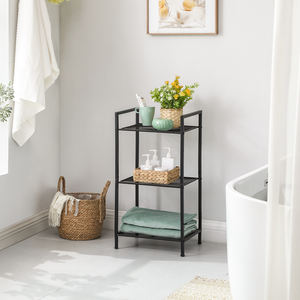 SONGMICS Vegetable Rack Kitchen Storage Multi <strong>Corner</strong> <strong>Shelf</strong> Bathroom 3 Tier Metal Storage Rack <strong>Shelf</strong> - Product Image 3