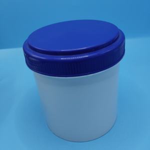 Venta caliente 500g 800g 1600G Cubo de plástico redondo de grado alimenticio con tapa Forma redonda reciclable para uso químico de alimentos - Product Image 5