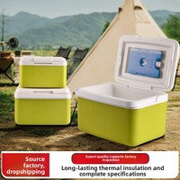 Glacière de camping extérieure, glacière à glace, boîte réfrigérée, mini-réfrigérateur portable pour véhicule commercial, seau réfrigérant PE 6-15L, 12 heures