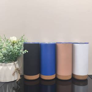 Gobelet isotherme en acier inoxydable 16 oz, tasse à café à double paroi isolée sous vide pour les voyages avec fond en liège 16 oz - Product Image 5