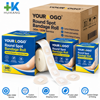Pansements ronds adhésifs OEM pour soins des plaies pour enfants, cliniques, hôpitaux, maison, voyage, premiers secours