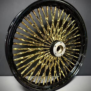 Pour <span class=keywords><strong>Harley</strong></span> Touring Street Glide 2006+ 26*3.5 pouces, jante avant de moto noire, rayons torsadés, roulement ABS - Product Image 1