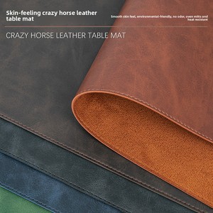 Crazy Horse alas meja kulit asli tekstur disesuaikan ekstra besar tikar komputer kantor untuk belajar menulis Area karpet Set - Product Image 2