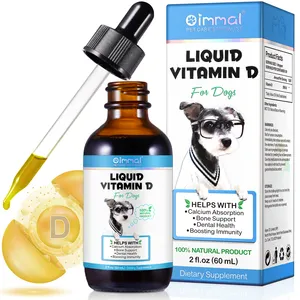 Private Label Natural Organic Pet Dental Health Bone Support Supplements Liquid Vitamin D Drops For Dogs Calcium Absorption