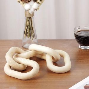 ห่วงโซ่ไม้ขนาดใหญ่สำหรับตกแต่งสลักทำจากไม้แบบชนบท - Product Image 6