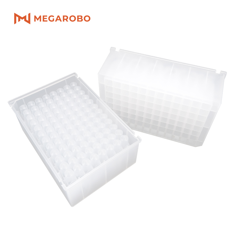Megarobo чистые медицинские полипропиленовые тарелки с круглыми скважинами, 2,0 мл, 96 скважин