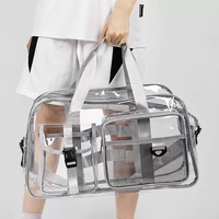 Sac de sport transparent grande capacité approuvé pour les stades, avec sangle réglable, sac de voyage bandoulière transparent, sac à dos