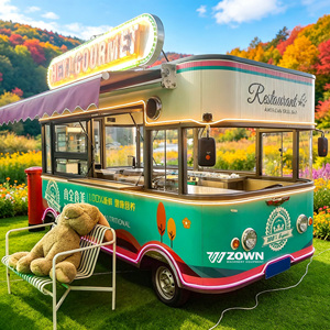 Camion de restauration mobile avec équipements de cuisine, remorque personnalisable pour événements de mariage et services de traiteur - Product Image 1
