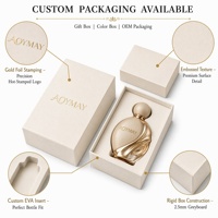 Flacon de parfum de luxe pour femme, bouchon sphérique en cuir, incrustation en cuir, flacon en verre élancé, logo personnalisé pris en charge