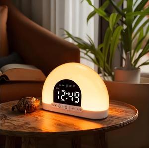 Hot phổ biến thông minh ngủ thức dậy ánh sáng màu hoàng hôn mô phỏng chữ số LED Đồng Hồ Mặt Trời Mọc Đồng hồ báo thức - Product Image 5