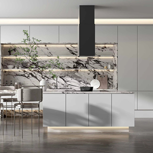 Hiện đại chất lượng cao Mô hình màu trắng đá cẩm thạch Countertop Set với cao Phân tủ bếp Giỏ phong cách Đồ nội thất nhà bếp khác - Product Image 1