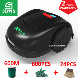 Para Big Lawn 3600smq DEVVIS Grass Lawn <span class=keywords><strong>Robot</strong></span> Mower E1600T con batería de litio de 15.6ah, cable de 600m, clavijas de 600 piezas, hoja de 24 piezas - Product Image 2
