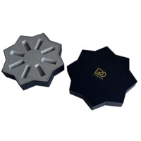 Scatola Cosmetica di Lusso Poligonale ROGOOD, Personalizzabile con Logo in Lamina d'Oro, Scatola Rigida in Carta Speciale per Campioni di Profumo e Regali P2196