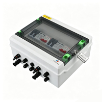 Boîtier de Combinaison PV Étanche en ABS 63A, Boîtier de Distribution Triphasé IP65, Protection 1000V pour Système Solaire avec Fonction de Surveillance