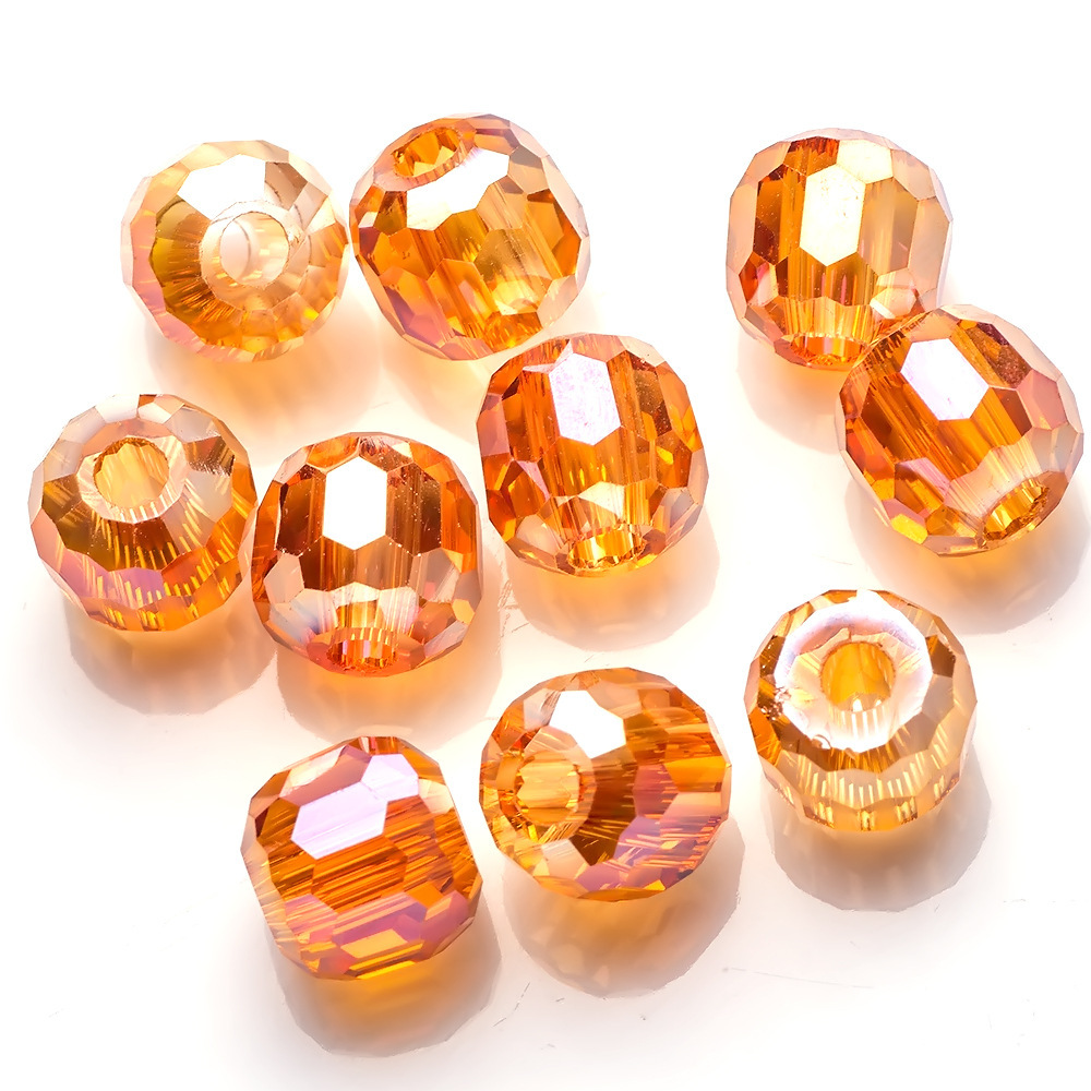Dowarm 10mm Round Crystal Glass Beads - 50PCS Faceted Discoball Beads For Jewelry Making, Wind Chimes, Bracelets & Crafts