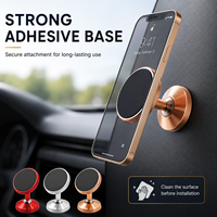 Support de téléphone magnétique surélevé pour tableau de bord de voiture, fixation à ventouse à double articulation, réglable à 360°, aimant puissant universel en aluminium
