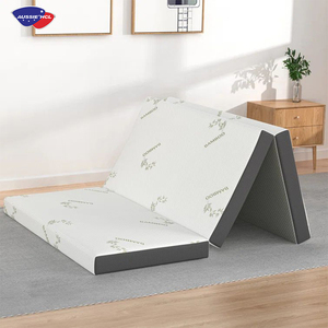 Nhà thoải mái gấp nệm, Bộ nhớ bọt tri-gấp Nệm Topper với siêu mềm tre Nệm bìa, không trượt cơ sở trại - Product Image 6